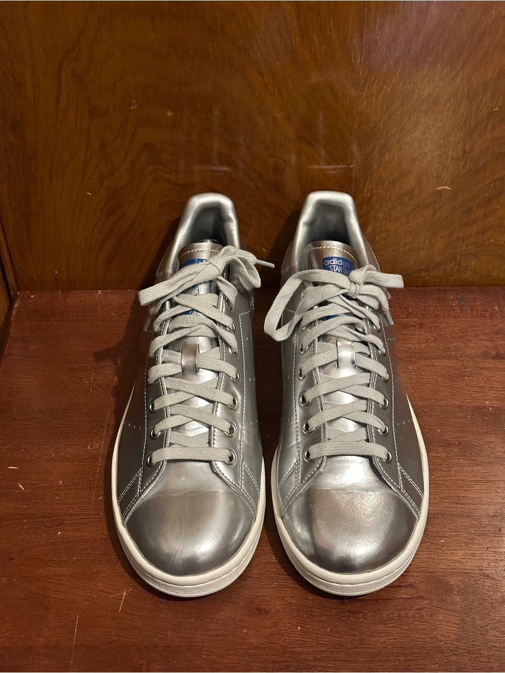 Adidas Stan Smith Silver Metallic Athletic Sneakers